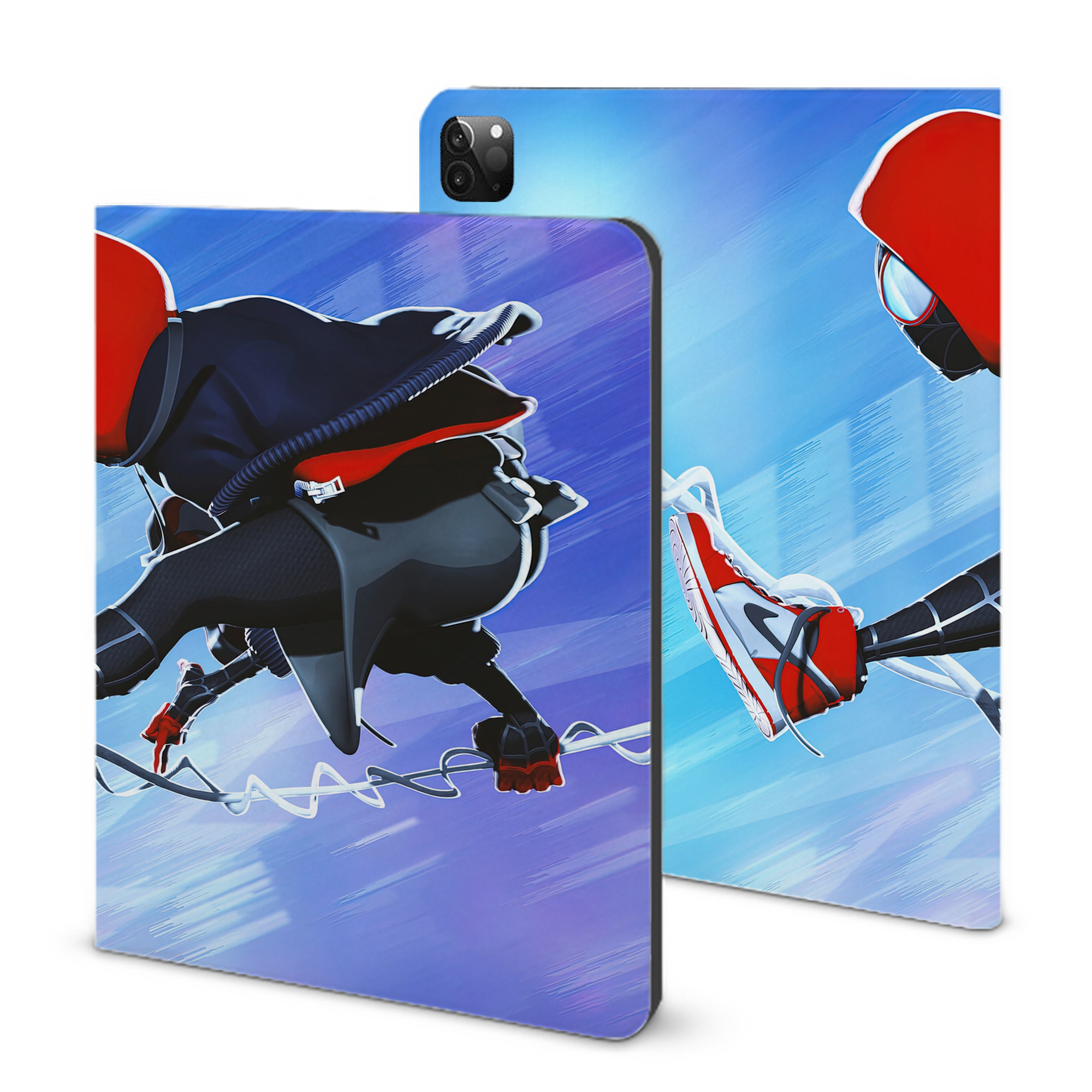 （画像用） Spider Man スパイダーマン IPadケース ペンホルダー付き ブックスタイルデザイン